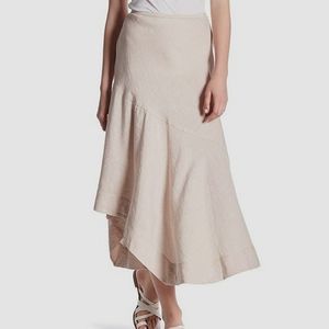 NIC & ZOE Linen Asymmetrical Skirt Grey size 4